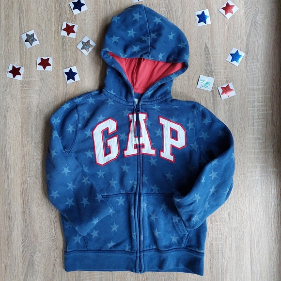 Gap vguc red&blue star sweatshirt size 8 - Picture 14 of 14